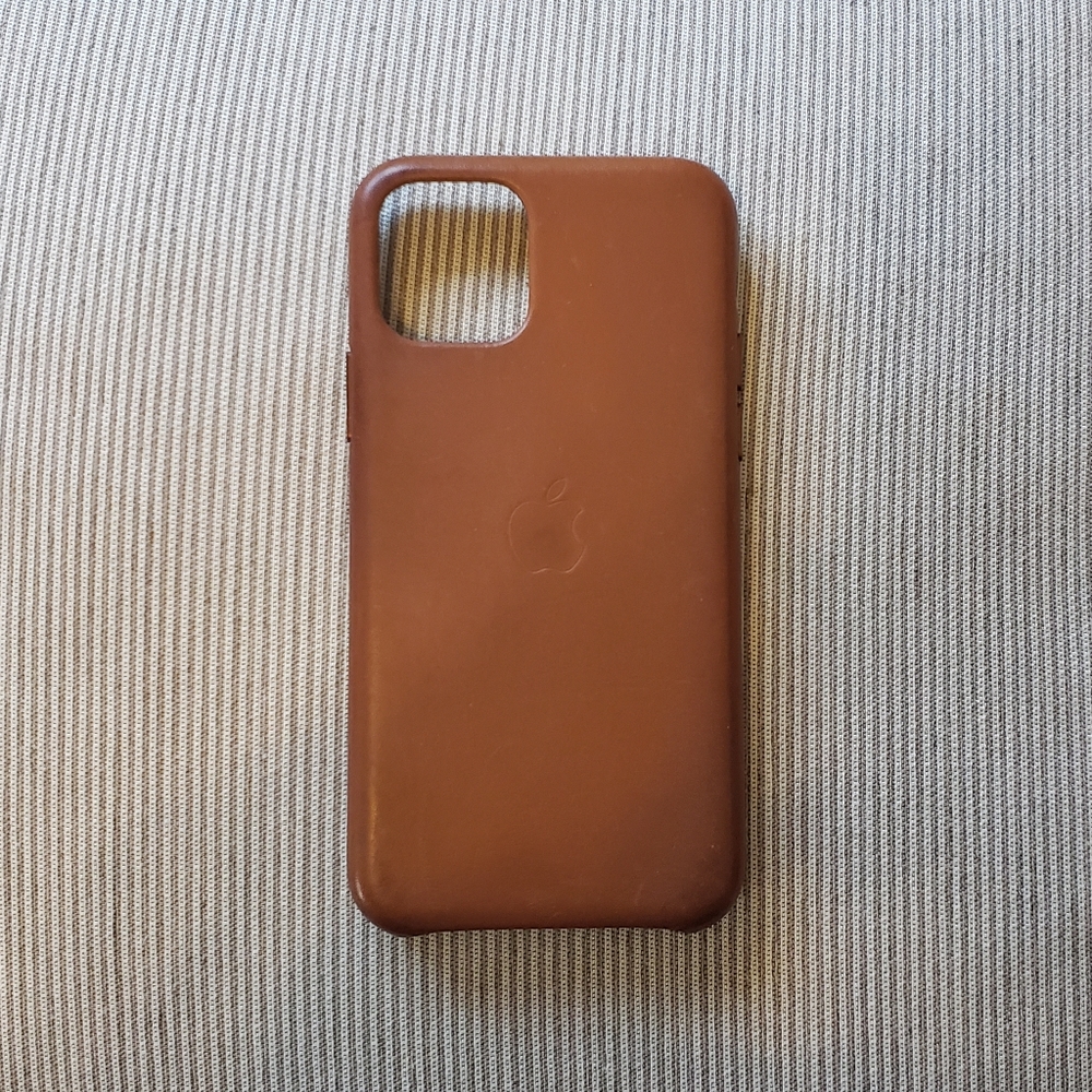 Apple IPhone 11 Pro (sm) Leather case in Saddle